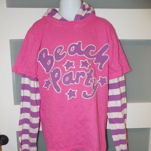 MINI BODEN BEACH PARTY LS HOODIE SHIRT SIZE 11/12Y GIRL'S